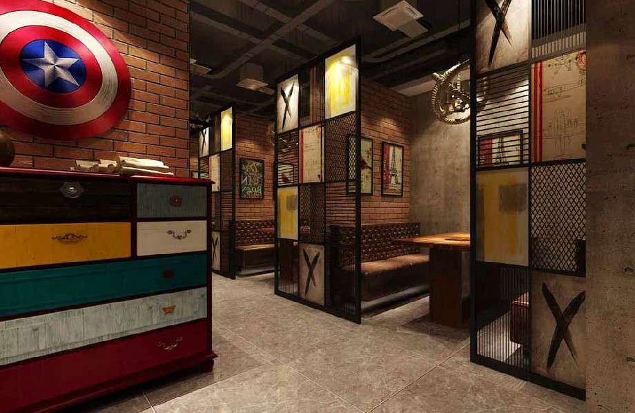 炎炎燒烤店裝修設計效果圖