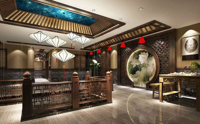 中式川菜館裝修設(shè)計效果圖