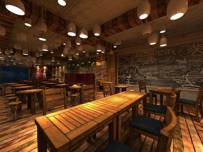 鄭州創意靜吧裝修設計效果圖