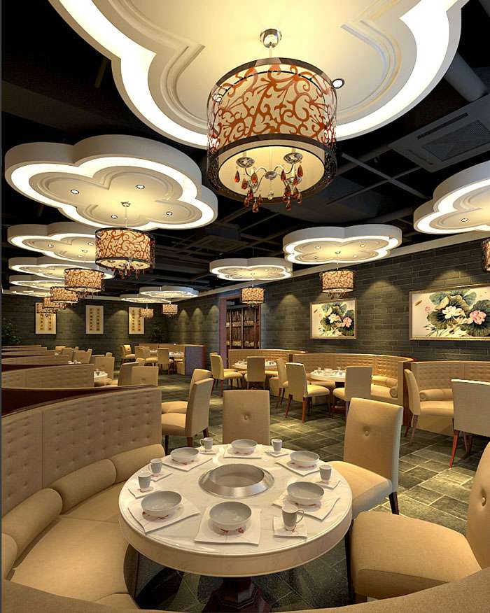 500平開封市火鍋店裝修設(shè)計(jì)效果圖