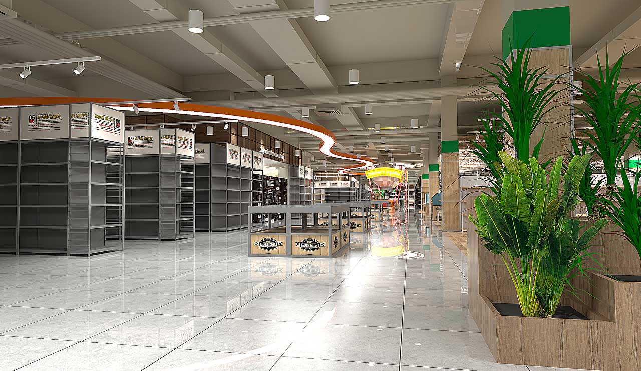 鄭州生鮮大賣場裝修設(shè)計效果圖