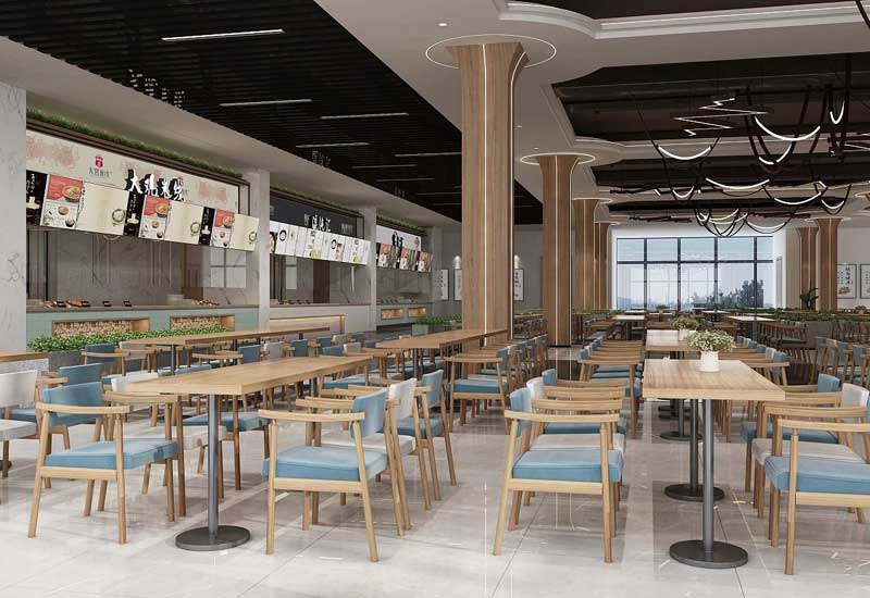 1500平米鄭州學校食堂裝修設(shè)計效果圖