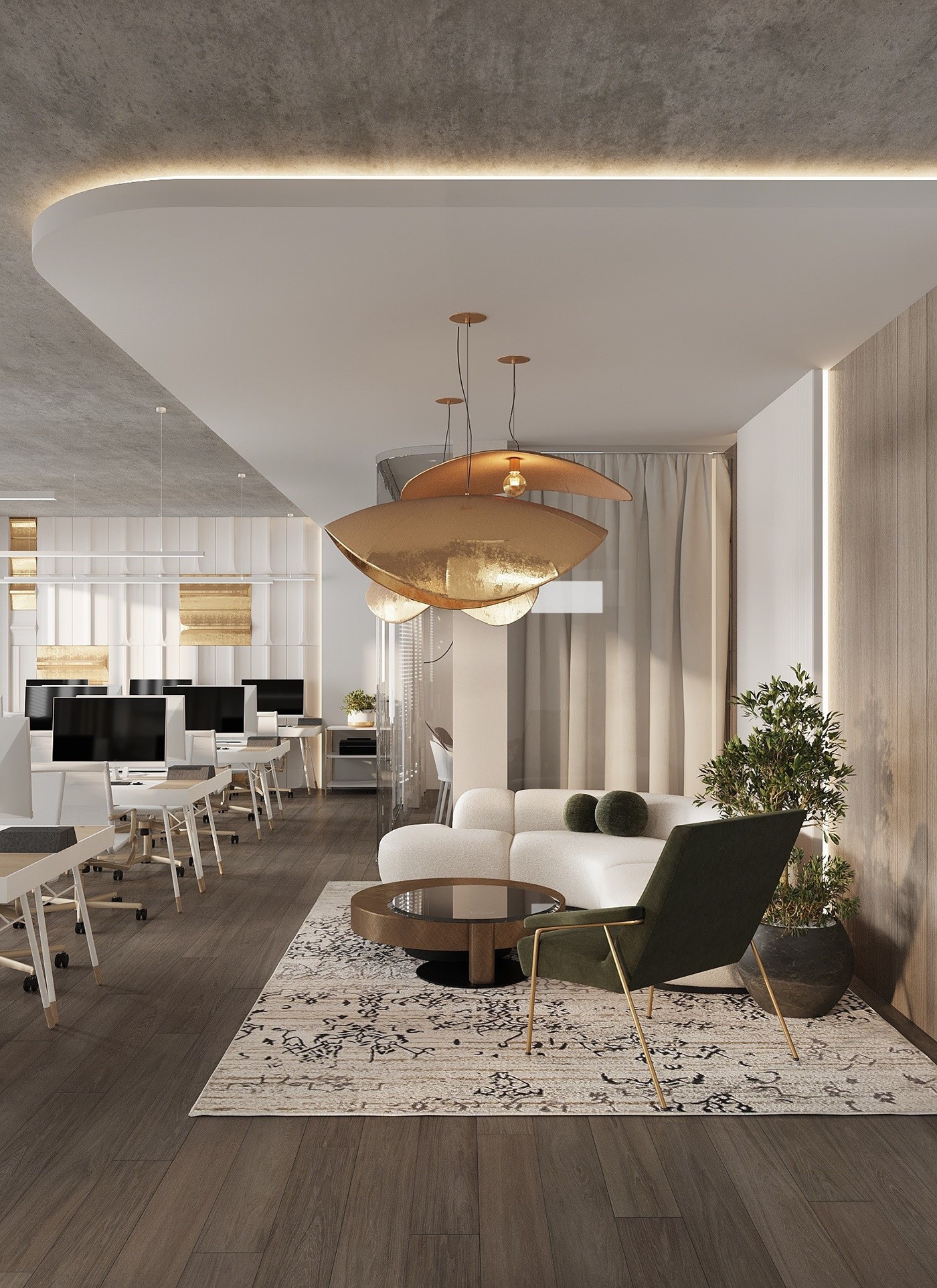 400平米鄭州辦公空間設計裝修效果圖