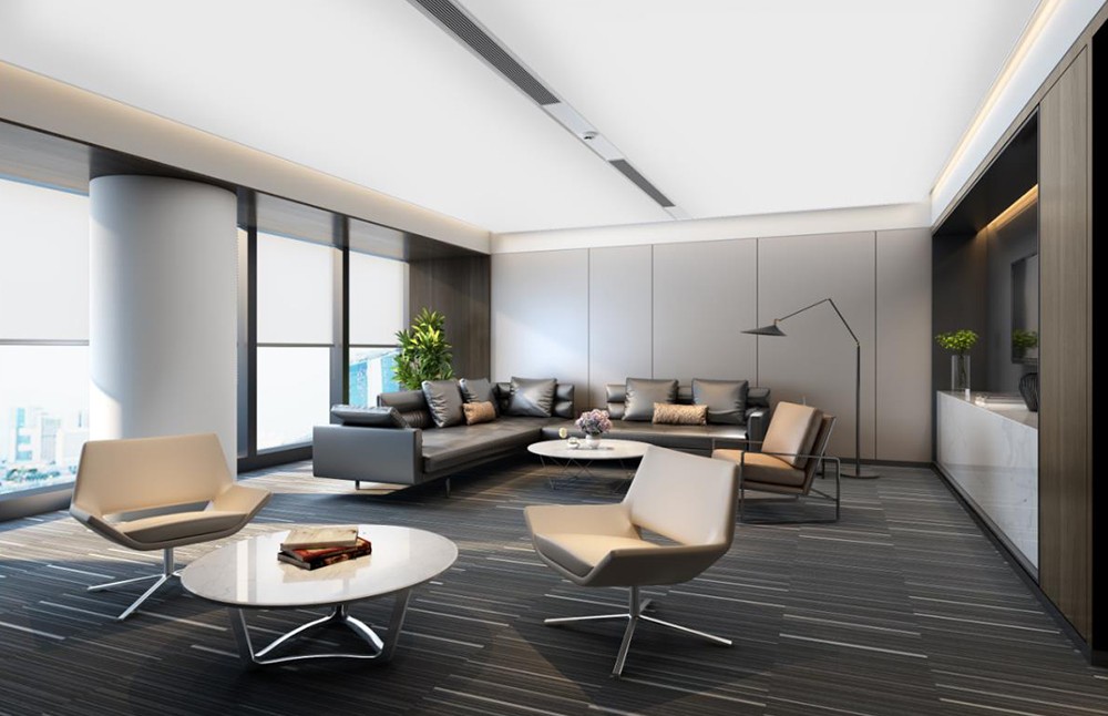 300平米實業公司辦公室設計效果圖