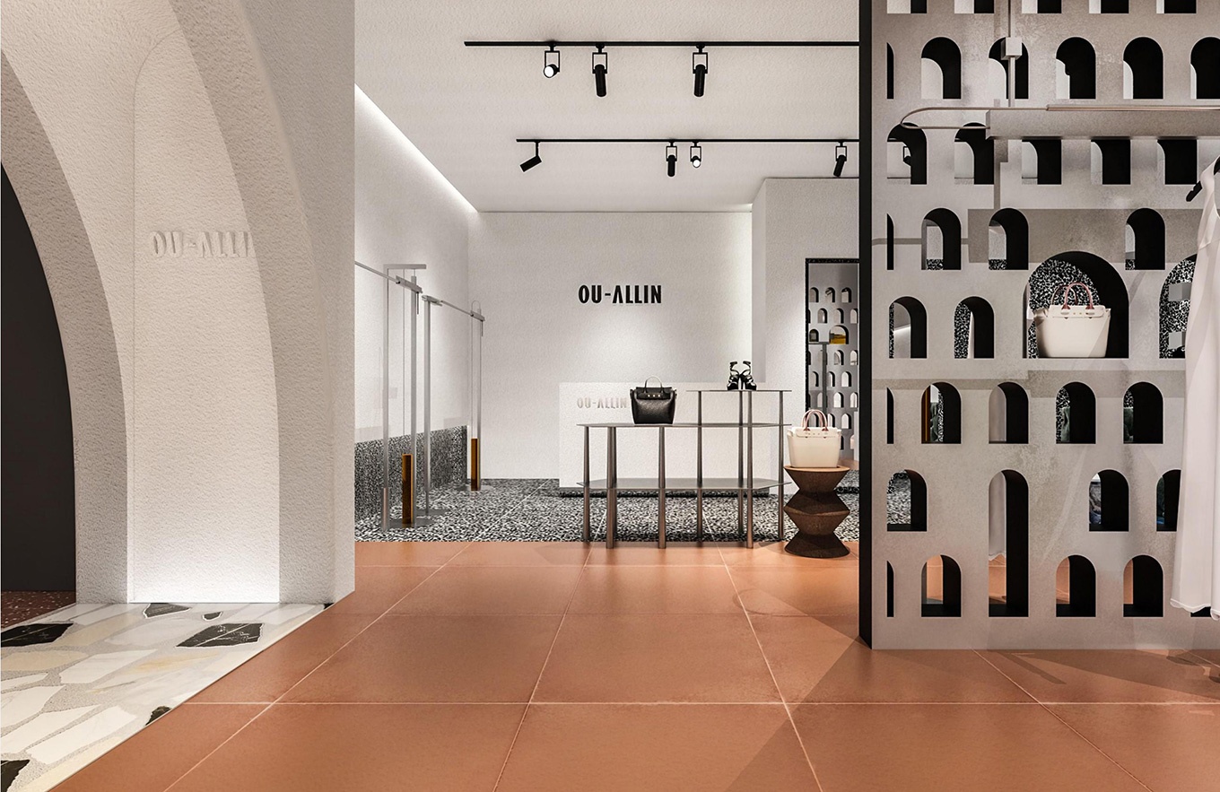 130平米包包專(zhuān)賣(mài)店設(shè)計(jì)裝修效果圖