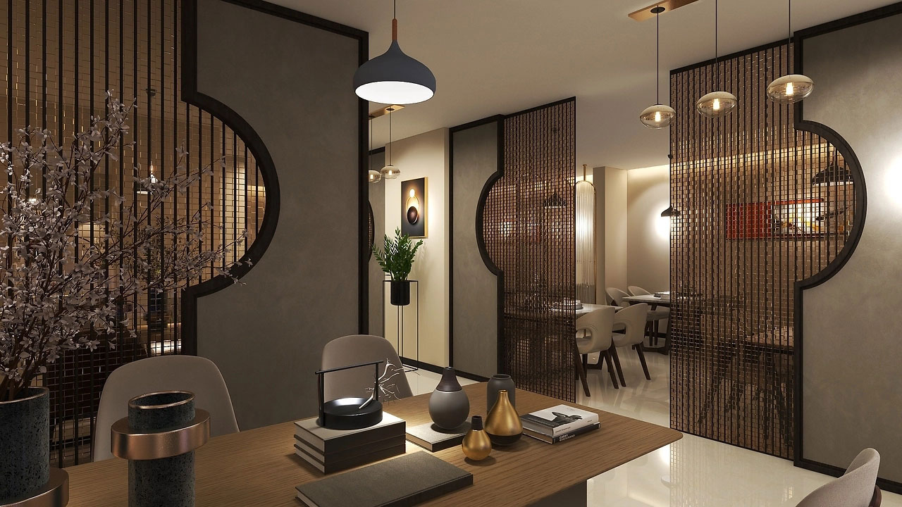 456平米中式餐廳裝修設(shè)計效果圖