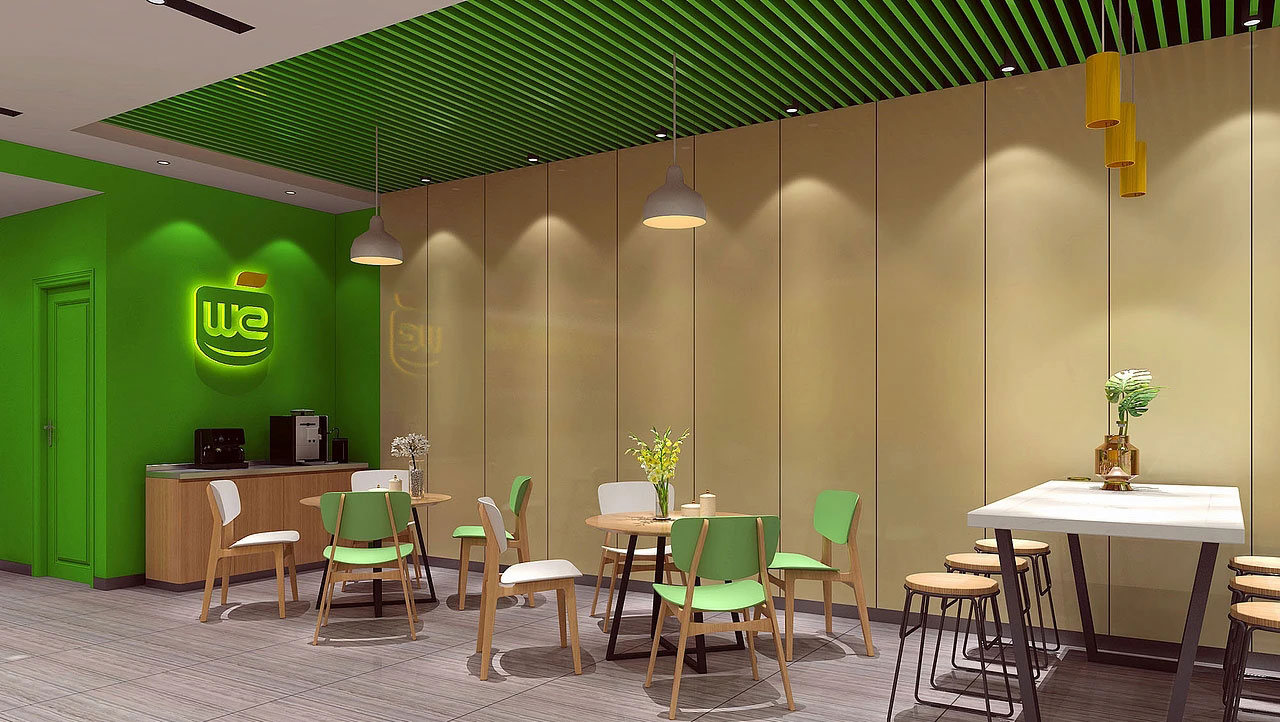 115平米鄭州漢堡店裝修設(shè)計效果圖