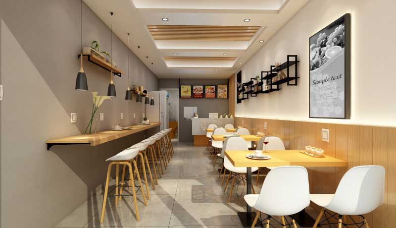 55平米快餐店裝修設計效果圖