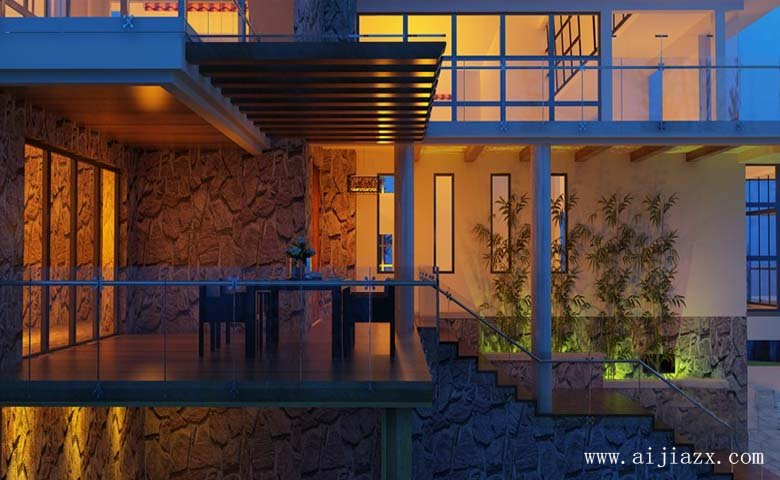 大方質樸的現(xiàn)代風格別墅外觀裝修效果圖